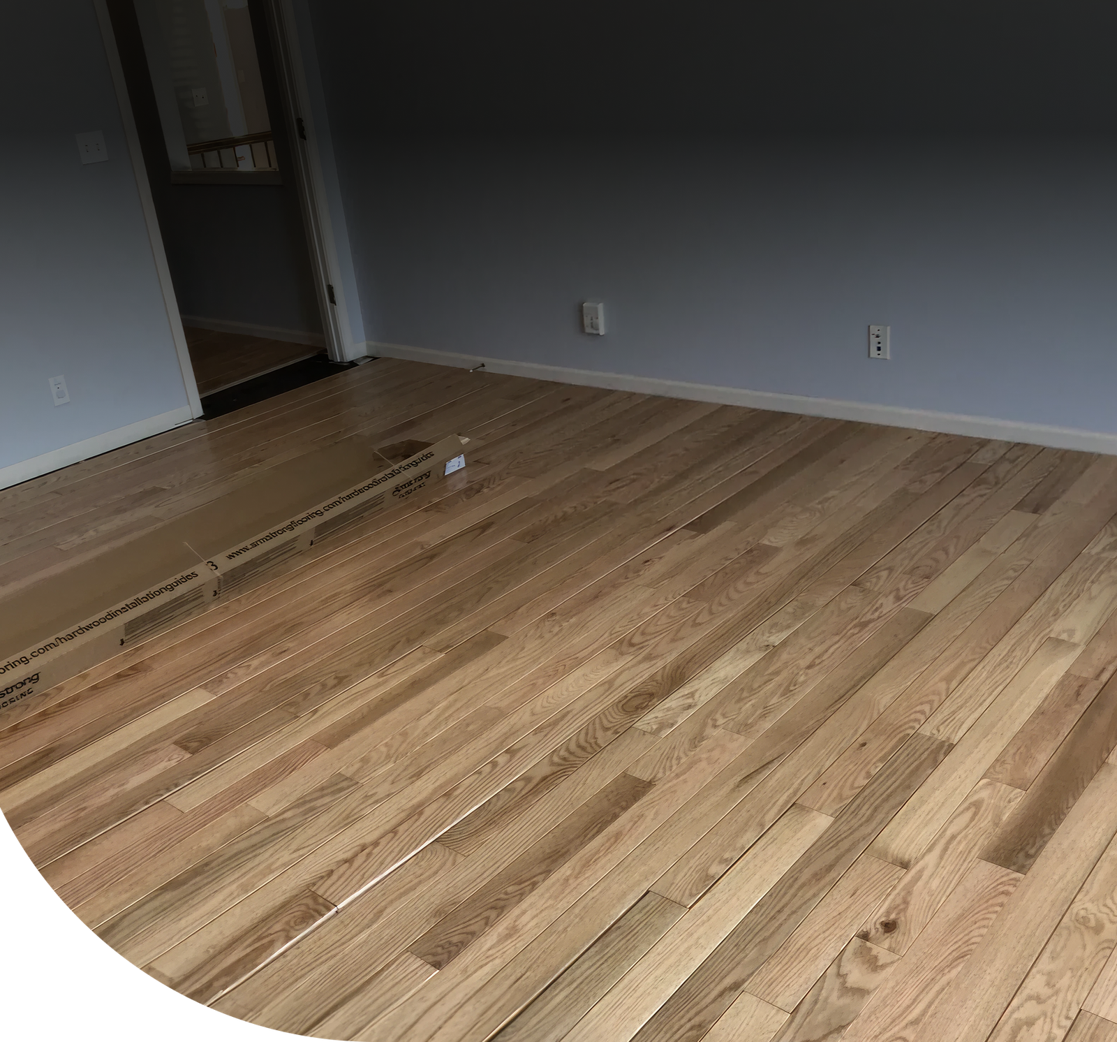 Professional hardwood flooring installation in Kansas City home